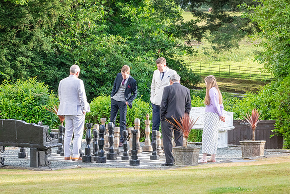 Checkmate in Charm: Giant Chess at Talhenbont Hall Wedding