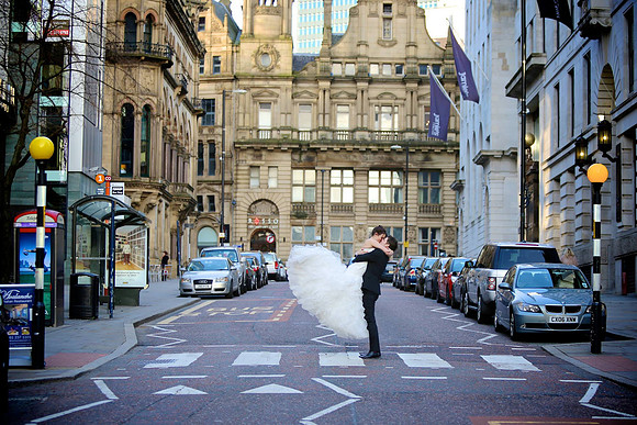 Urban Elegance: King Street Manchester Wedding Moment