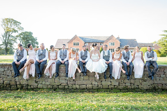 Casual Gathering: Wedding Party with Ushers and Bridesmaids at Merrydale Manor