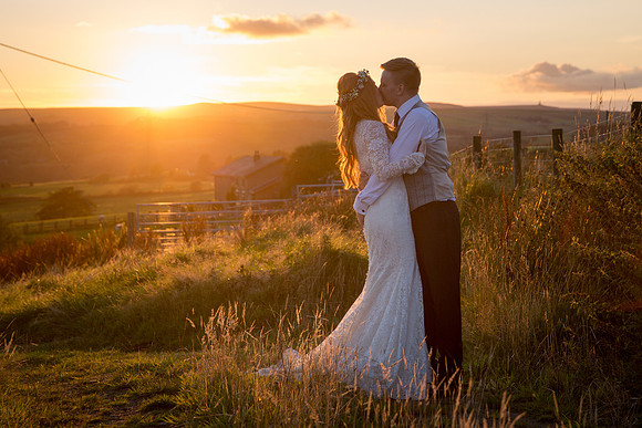 Romantic Sunset Kiss: Captured Moments at The Wellbeing Farm
